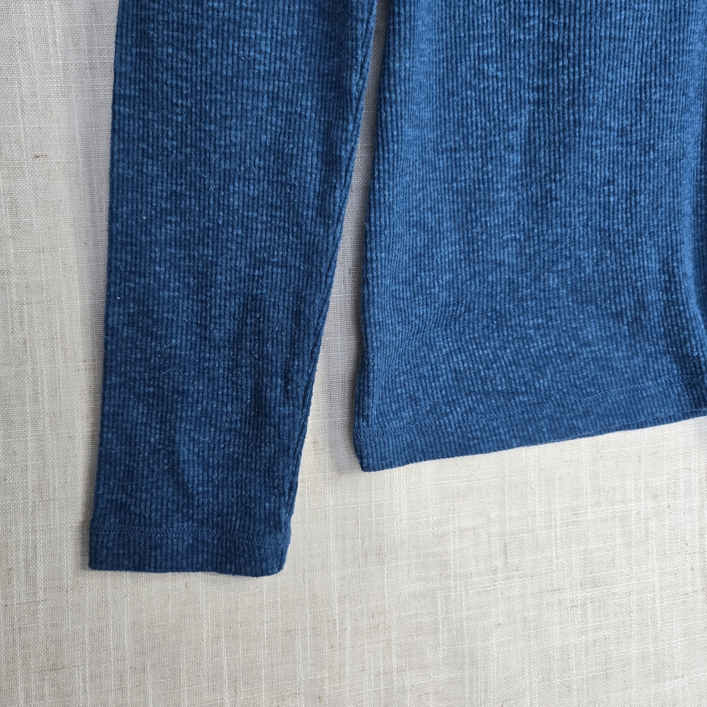 Sonoma Life & Style Women's Long Sleeve 3/4 Ribbed Tee in Blue Size XS - Picture 3 of 9